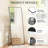 Full Length Mirror With Stand, Floor Mirror With Aluminum Alloy, Tempered Glass Full Body Mirror, Free Standing Or Wall-Mounted Or Door Mirror For Living Room-1860353480-1852606242