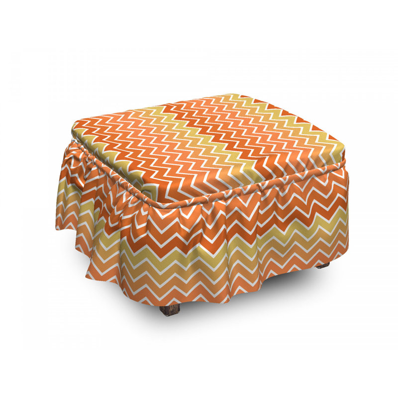 Housse pour repose-pieds à chevrons mélangés gradient