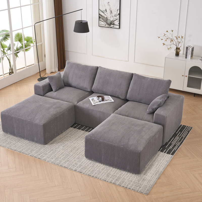 Canapé modulaire Boneless, Gris
