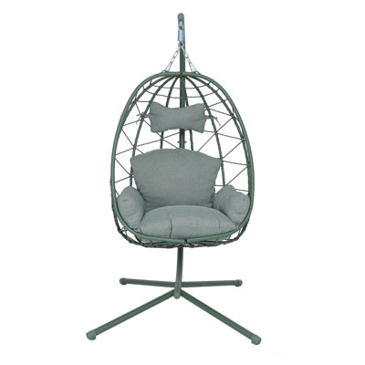 Cozy Hammocks Hanging Pe Rattan Metal Modern Egg Chair For Home