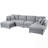 U-Shaped Sectional Sofa With 2 Movable Ottomans-69669503