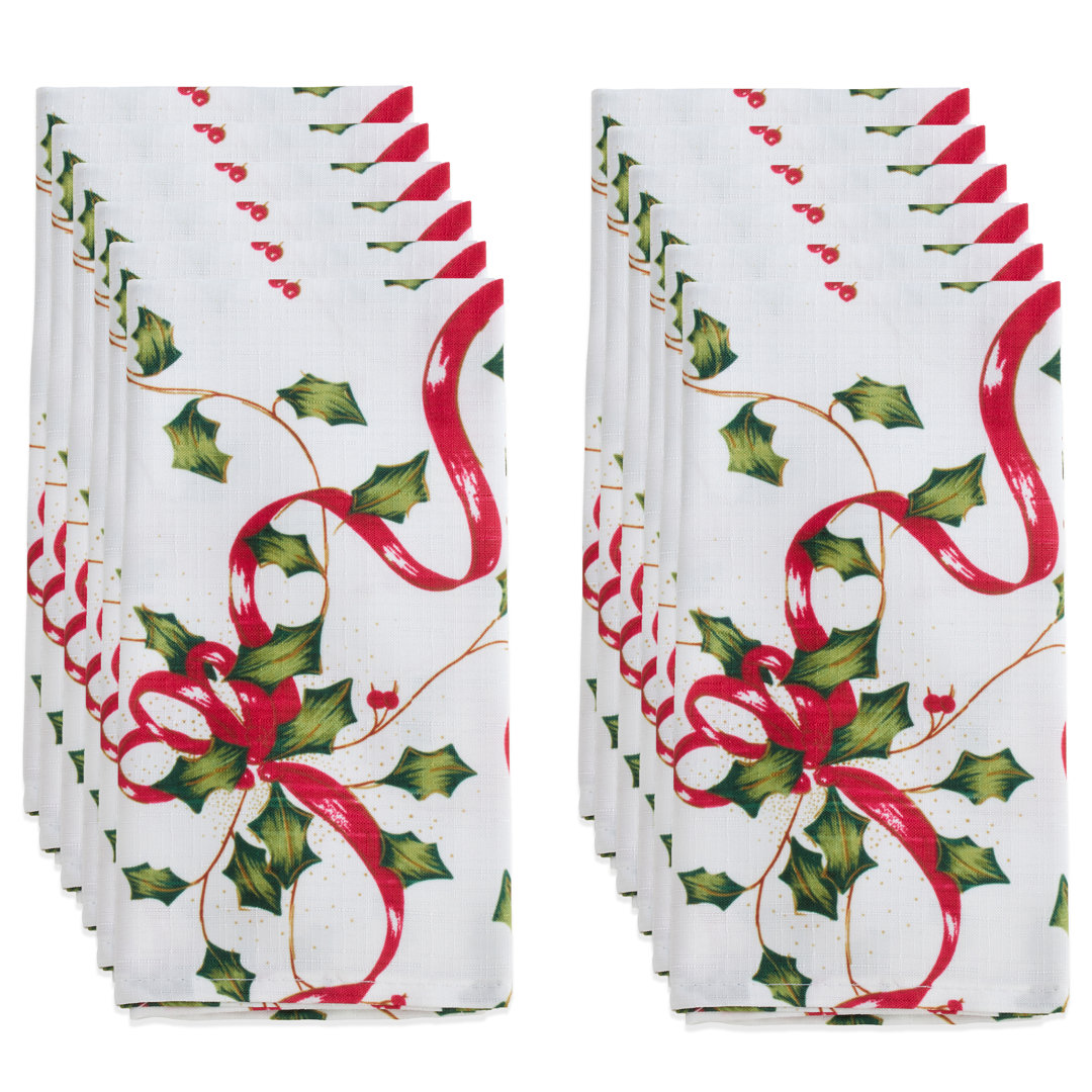 Savell Polyester Floral Square Napkin (Set of 12) The Holiday Aisle®