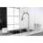 Stainless Steel Pull Down Kitchen Faucet With Deck Plate - Brushed Nickel, High Arc Single Handle, Modern Appeal Sink Steel, Feature-2104231456