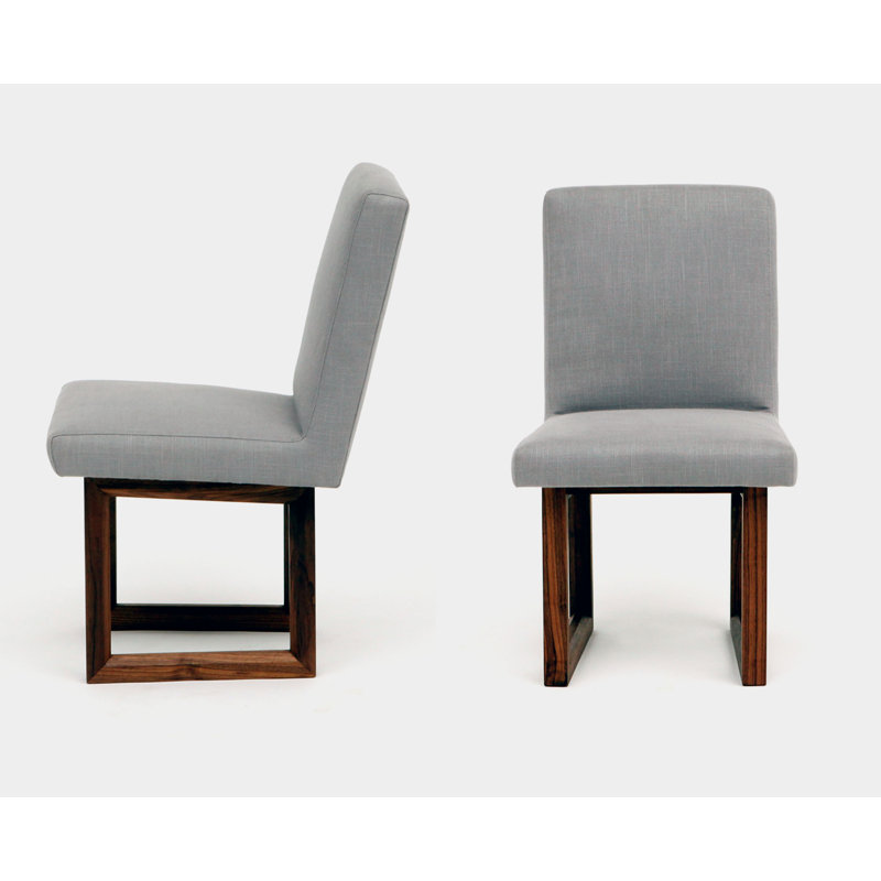 C2 W Upholstered Dining Chair, Denim Velvet