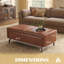 Repose-pieds brun foncé en similicuir avec rangement-77427951-75851139