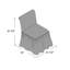 Chaise d'appoint rembourrée en coton Vanity-32036783