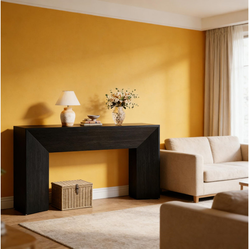 Table d'appoint élégante, canapé en bois, console de style moderne