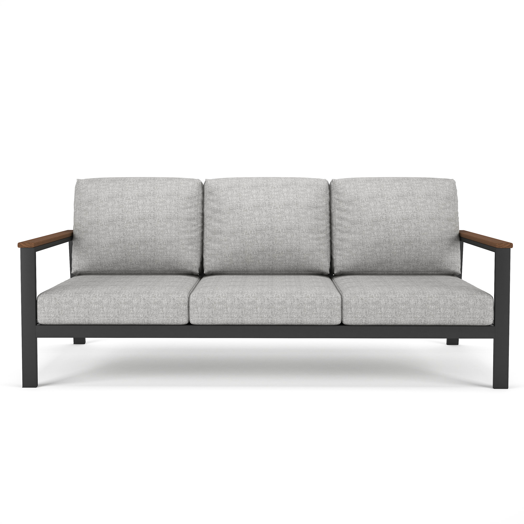 Townsend Outdoor Patio Sofa with Cushions, Canvas Granite Sunbrella® Canvas