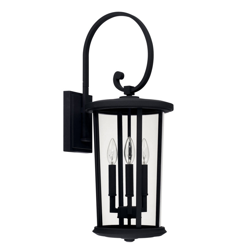 Lanterne murale d'extérieur 3 lumières Howell, Noir