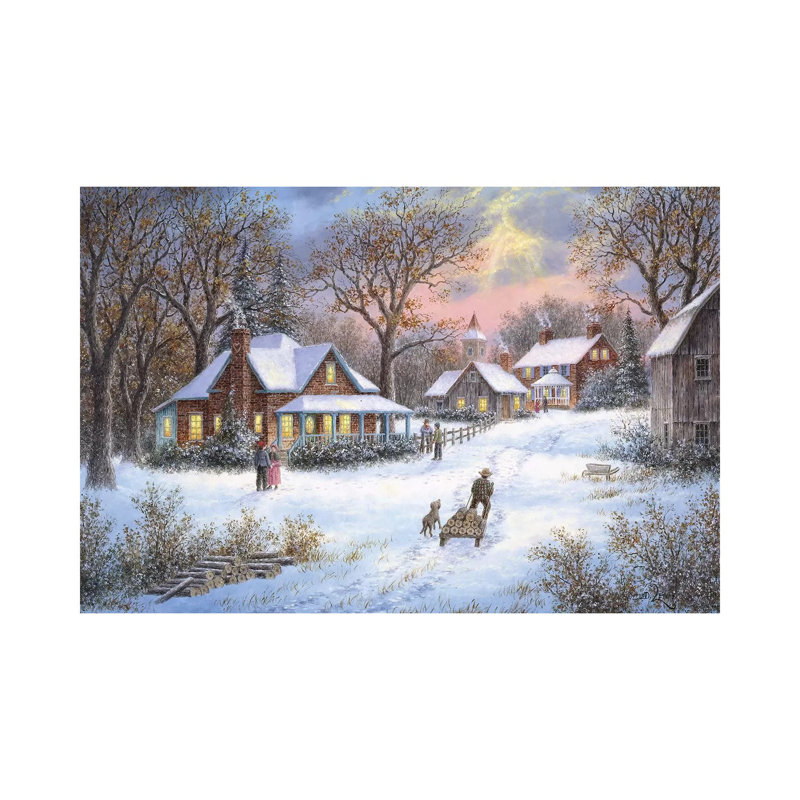 Winter In The Heartland by Dennis Lewan - Wrapped Canvas Painting, 20.32 cm H x 30.48 cm W