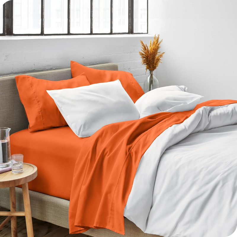 Ensemble de draps pour grand lit - Draps de luxe en microfibre ultra douce 1800 - Double brossé - Poches profondes - Facile à installer - Ensemble de 4 pièces - Draps et taies d'oreiller