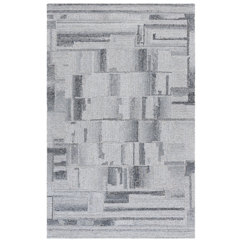 Harvest Hand Tufted Wool Abstract Indoor Rug, Rectangle 4' x 6'