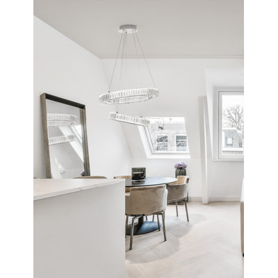 2 - Light Cylinder LED Chandelier