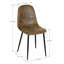 Chaise d'appoint en métal brun-859247936