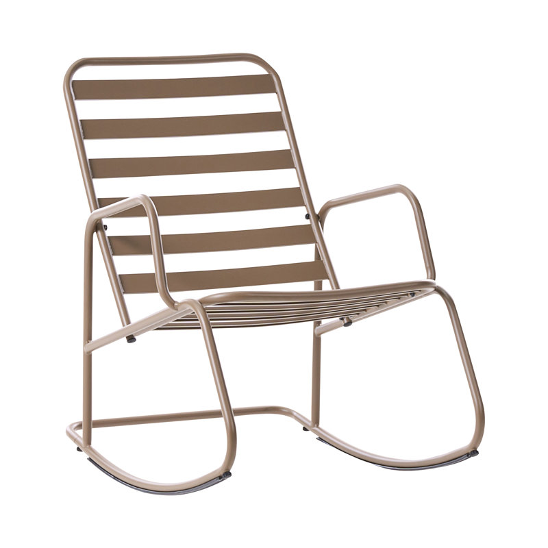 Aluminium Rocking Chair, Beige