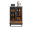 Vitrines en bois massif noir et verre