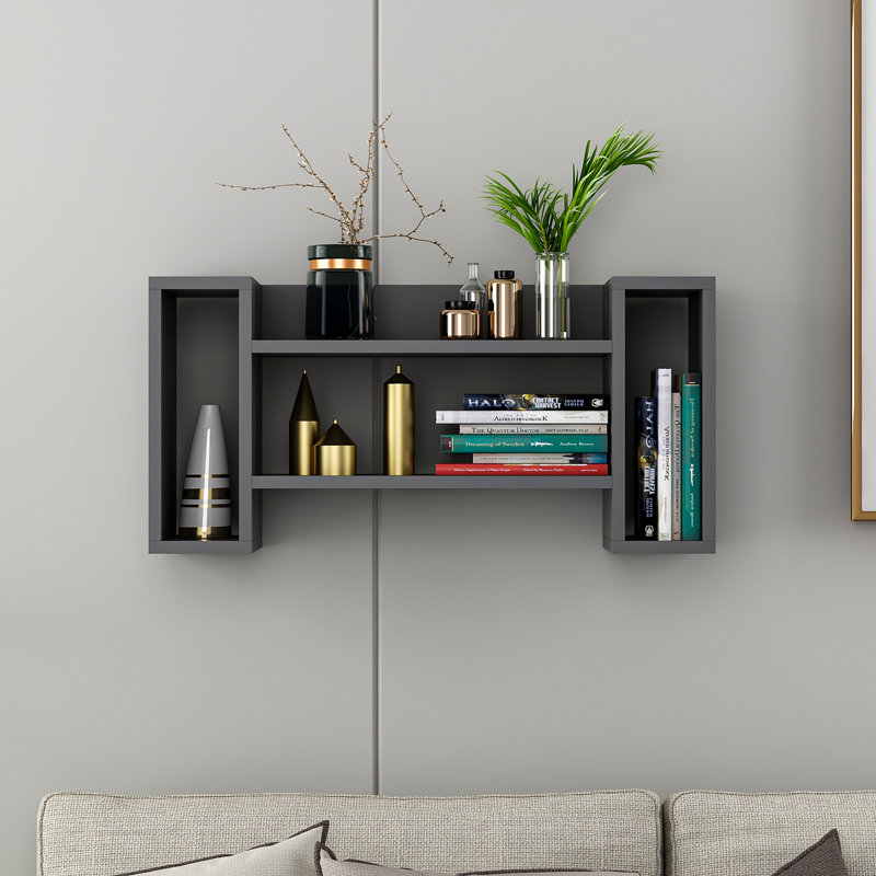 Angalena Floating Accent Shelf, Anthracite