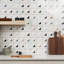Freya Multicolor 12'' W X 12'' L Marble And Brass Mosaic Wall Tile (1 Sq. Ft. / Sheet)