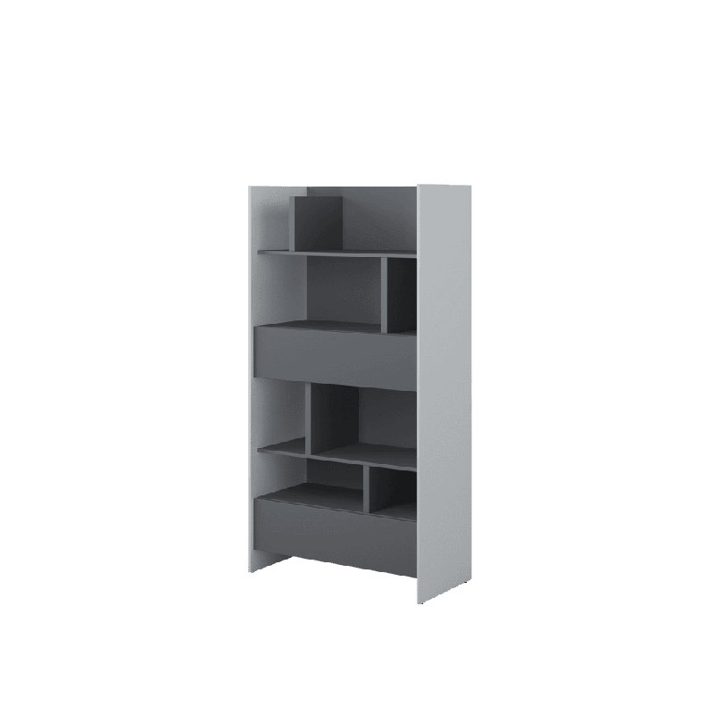 Babajide 178cm H x 92cm W Standard Bookcase, Grey, 178cm H x 92cm W x 46cm D