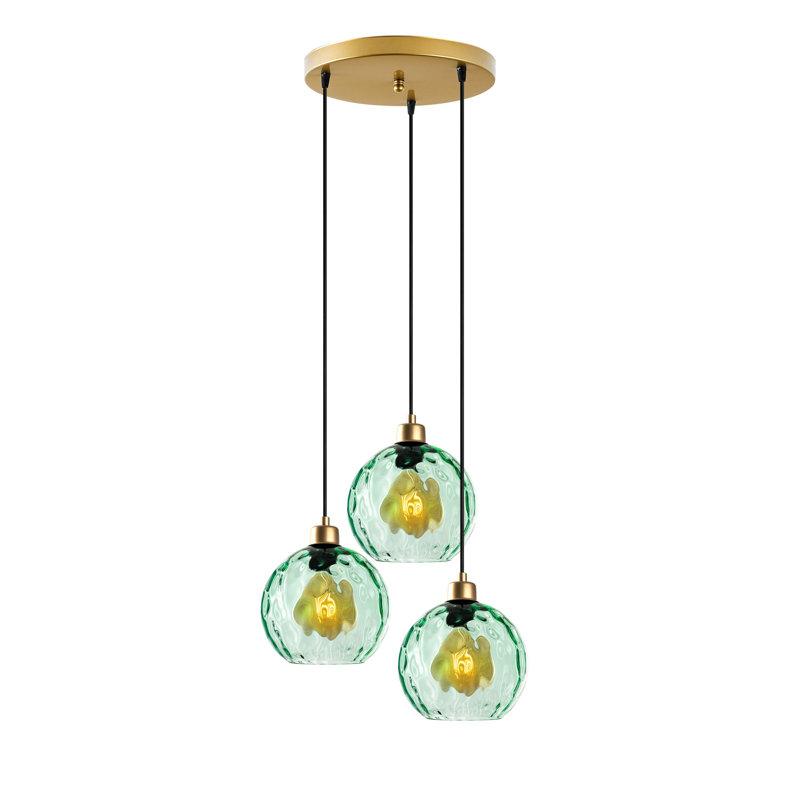 Sheen Chandelier, Green, Gold