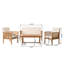 Assemblage de véranda en bois avec coussins 4 pièces-1937540392