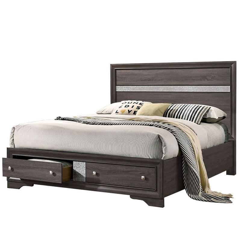 Lit plateforme avec rangement Rockwood, Grand, Blanc