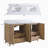 60" Double Bathroom Vanity with Engineered Stone Countertop