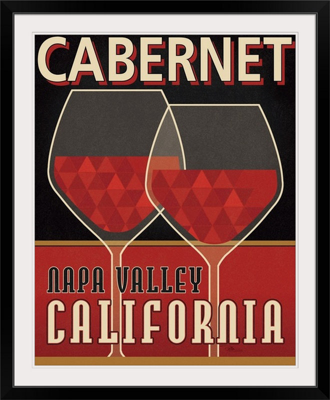 « Cabernet », publicité rétro, H 48 po x l 38 po x 1,5 po, Toile