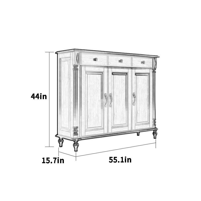 Armoire de rangement pour chaussures en bois massif 17 paires