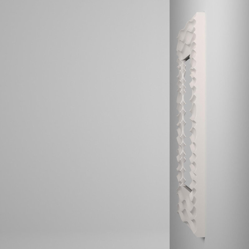 Beahn Rectangle Modern Beveled Accent Mirror, White