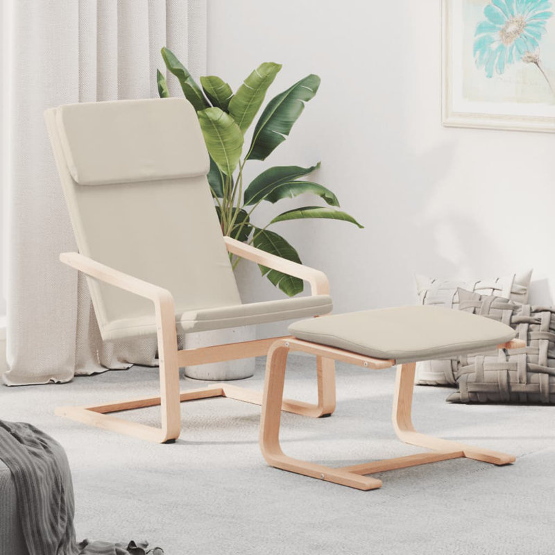 Fauteuil d'appoint vidaXL Chair, Naturel, 100 % polyester noir