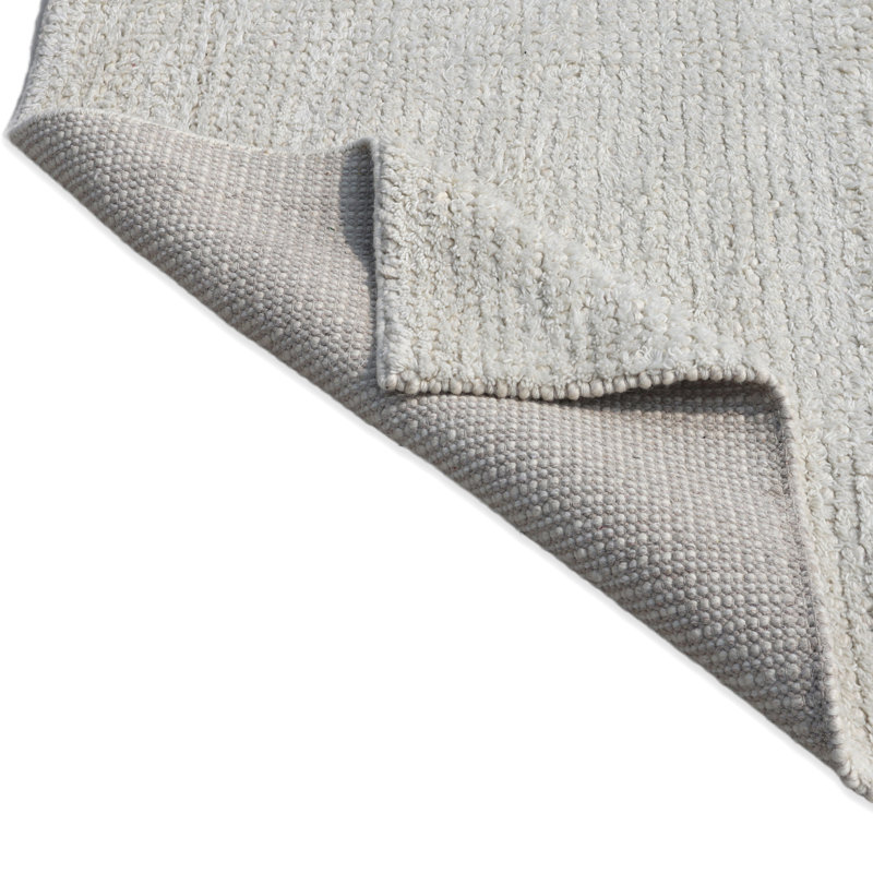 Bubble Moroccan Handmade Medium Pile Weave Ivory Colored Wool Area Rug By Tufty Home, Runner 2'3" x 11'