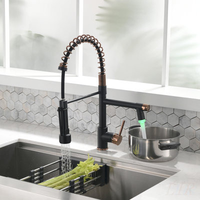 Commercial Kitchen Faucet with Pull Down Sprayer, Single Handle for Easy Control and Modern Design