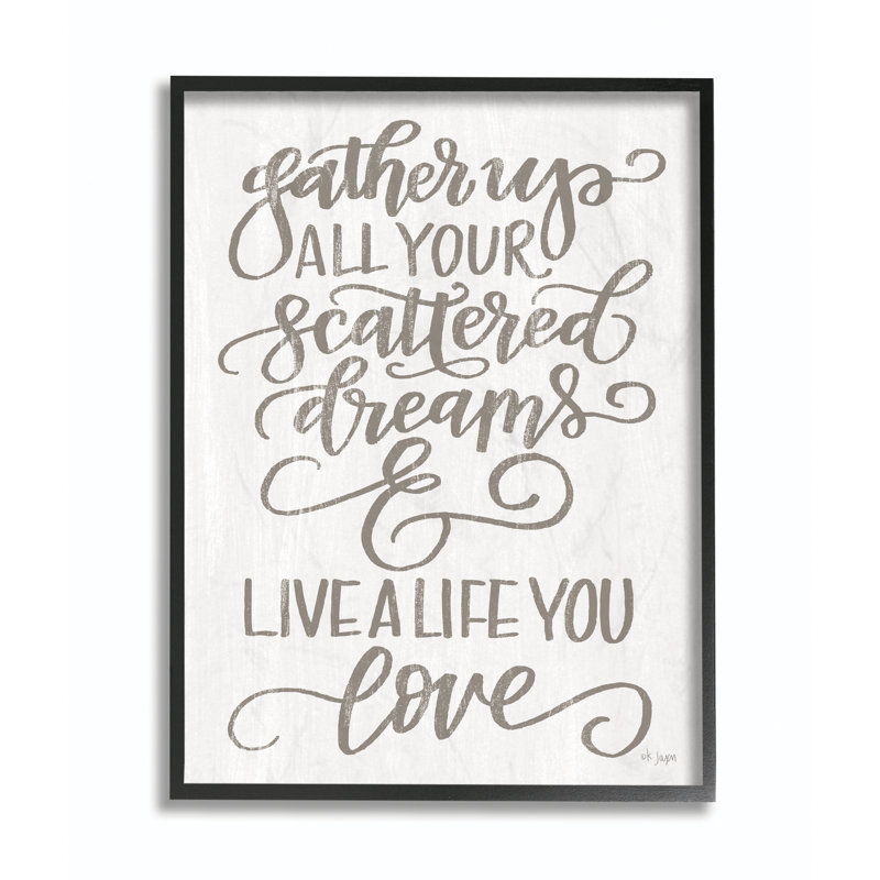« live a live you love white white family », impression, Giclée encadrée noir minuit, H 11 po x l 14 po