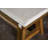 Modern Upholstery Bench With Cushion Rustic Style Trestle Base Upholstered Seat Brown And White Finish-2080740476