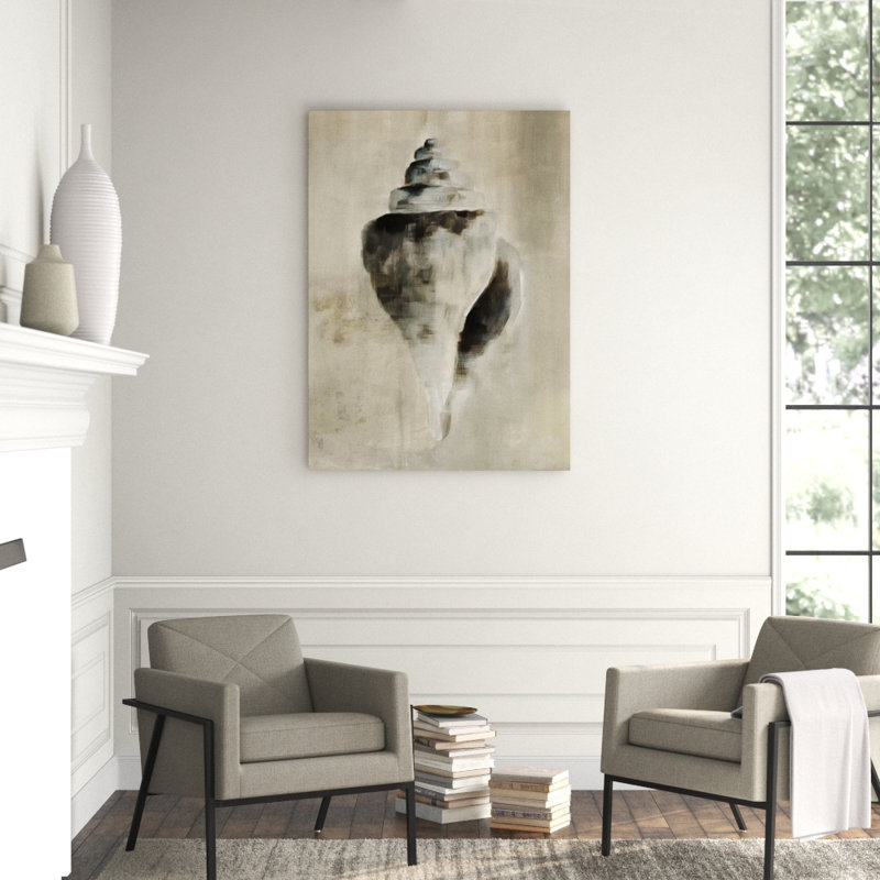 Seashells In Neutral II Painting by Guseul Park, Image Brush Gel, 55" H x 40" W x 1.5" D