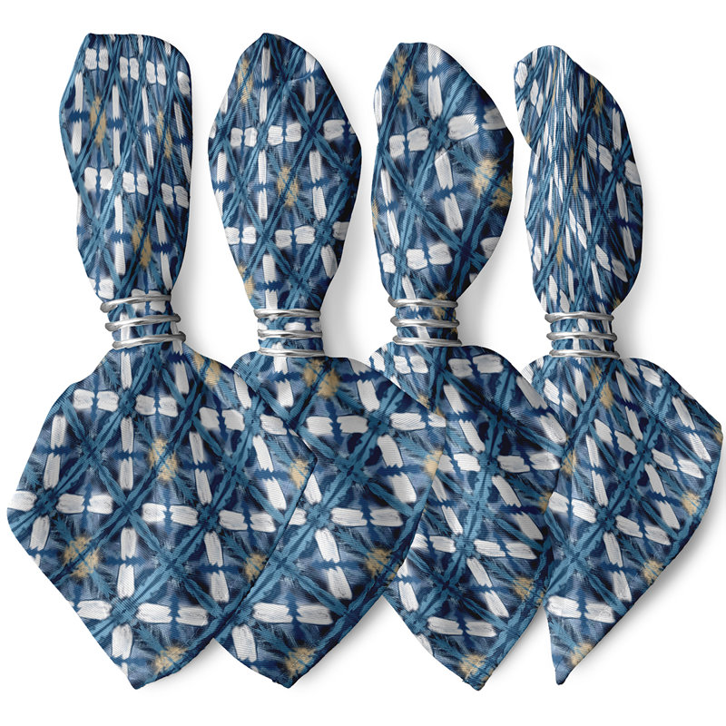 Ensemble de serviettes 4 pièces Viet, bleu