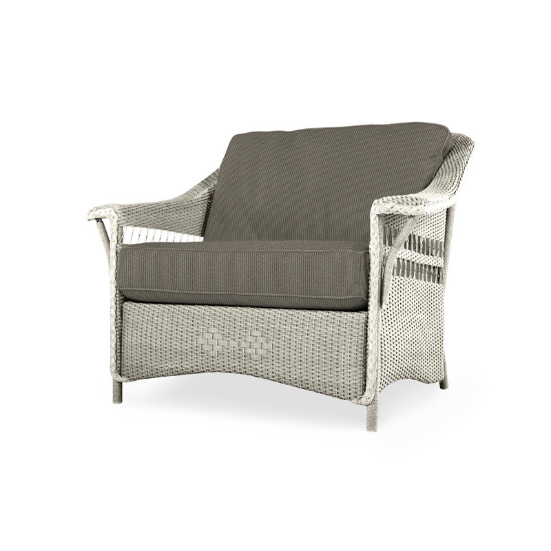 Nantucket Outdoor Lounge Chair, Delicate Botanical Slate, Linen