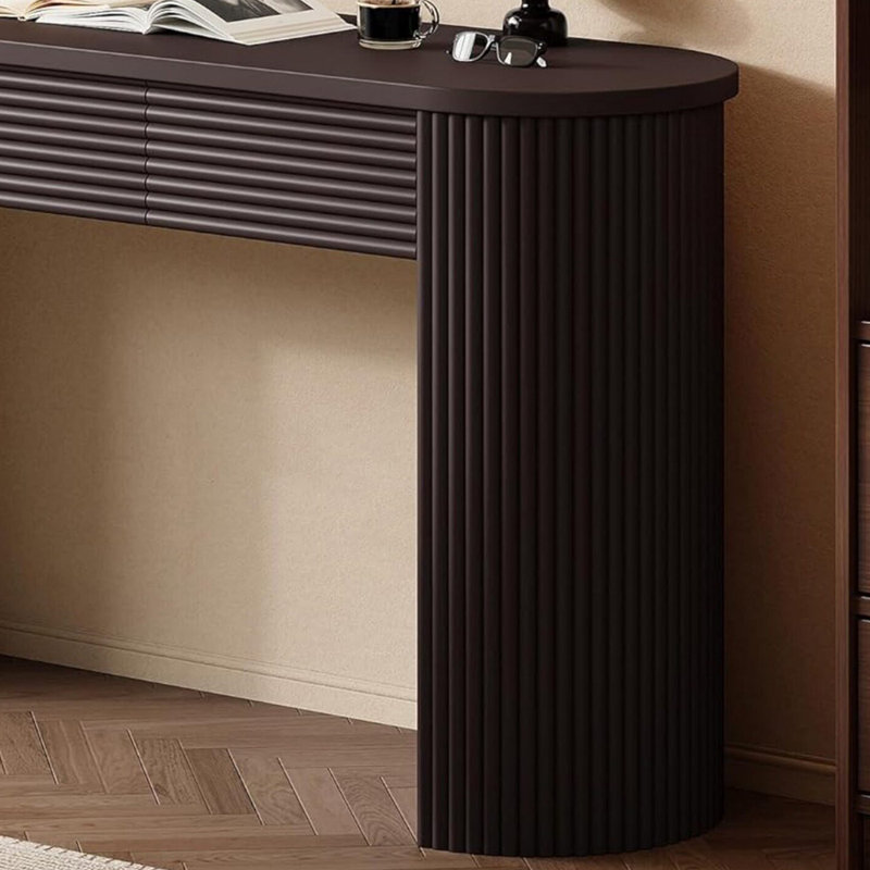 Bureau moderne moderne, durable et écologique, H 27,55 po x l 47,24 po x P 18,89 po, Marron foncé