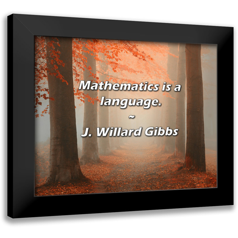 J. Willard Gibbs Quote: Mathematics is a language.