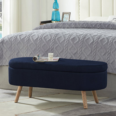 Banc de rangement avec repose-pieds ovale Luxury