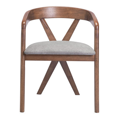 Rimon Dining Chair Dove Grey & Walnut