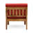 5 Seater Acacia Wood Sectional Armless Sofa Set, Teak+Red