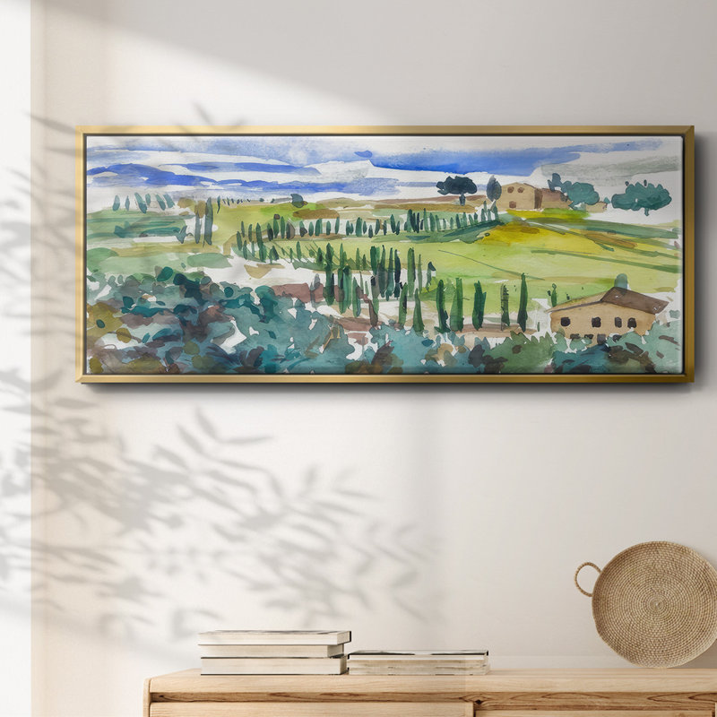 Pastel Hills II - toile encadrée, H 8 po x l 20 po