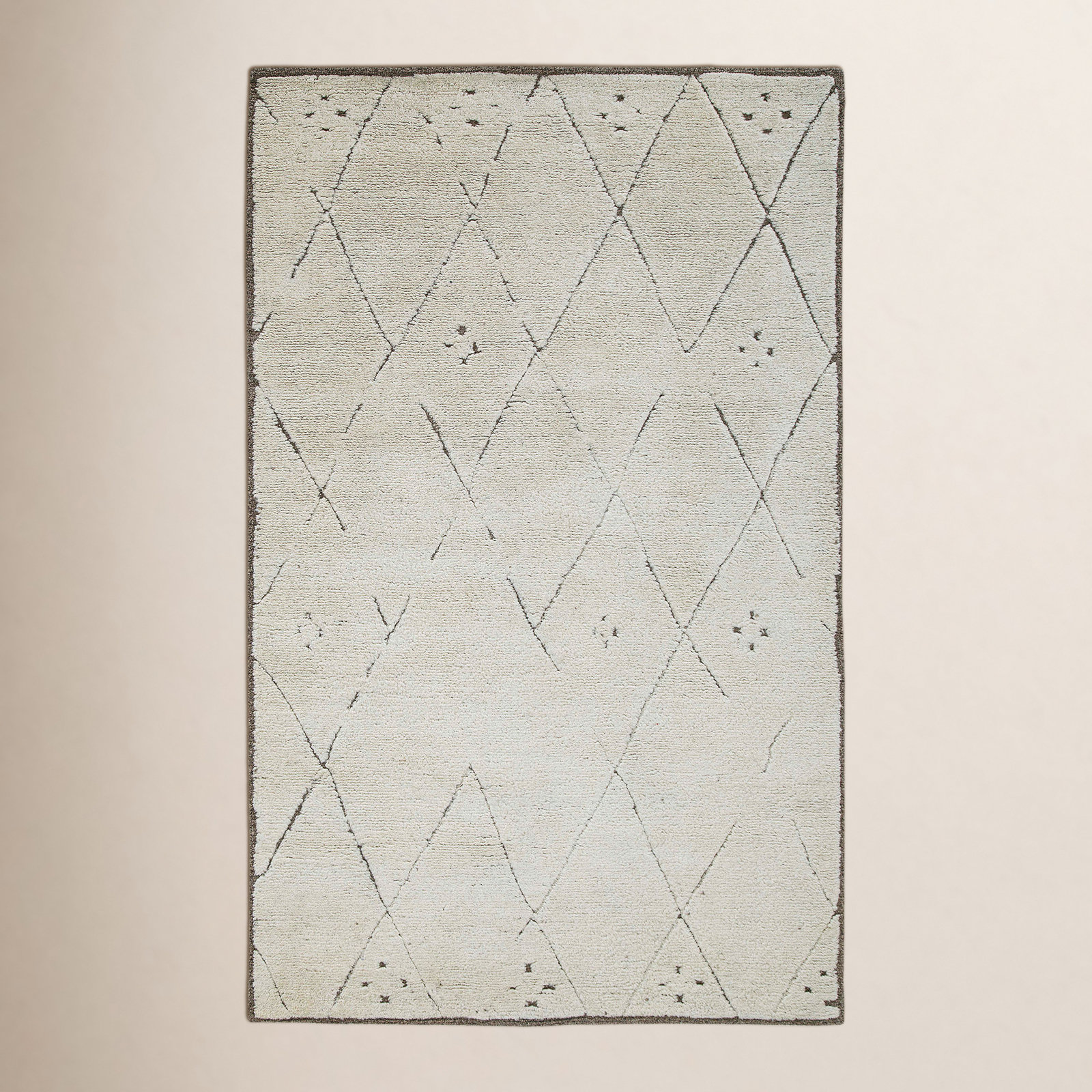 Carolan Brown Gray Hand-Tufted Wool Rug, Rectangle 7'9" x 9'9"