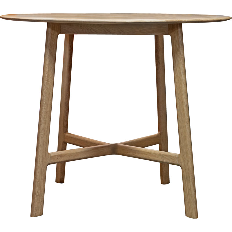 Anneliese Oak Round Solid Wood Dining Table, Oak