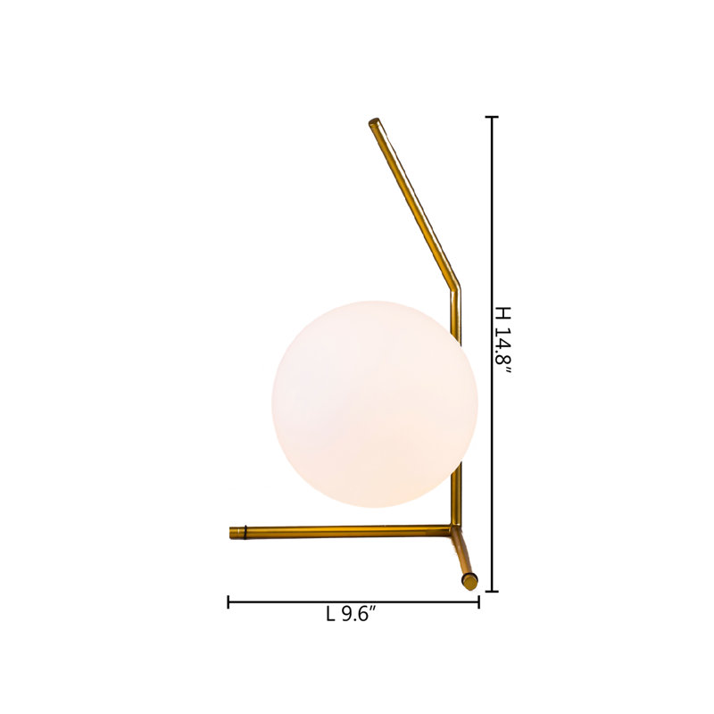 Kingsdown Modern 1 Light Brass Table Lamp, Brass Iron