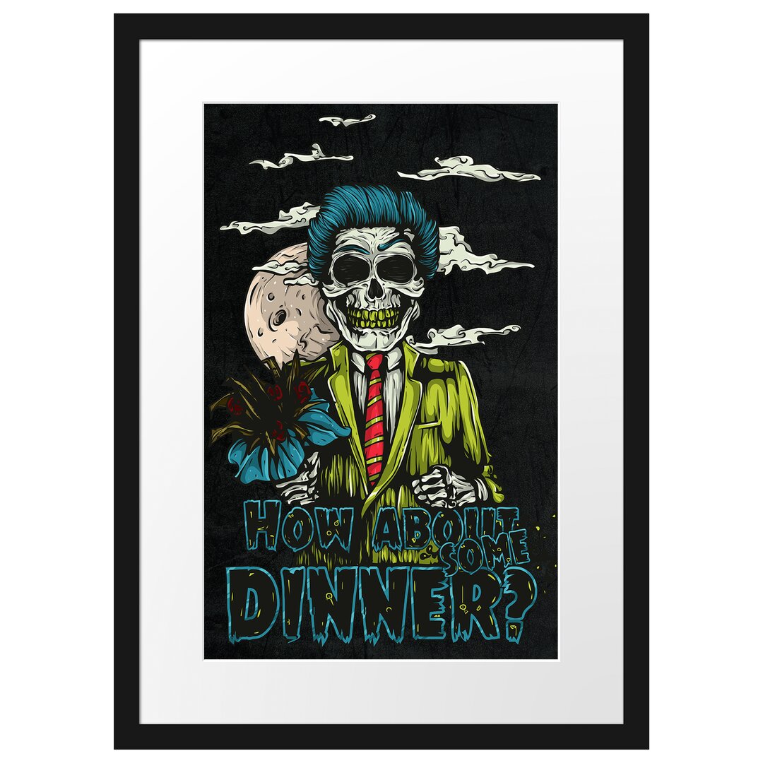 Gerahmtes Poster Death Date Black