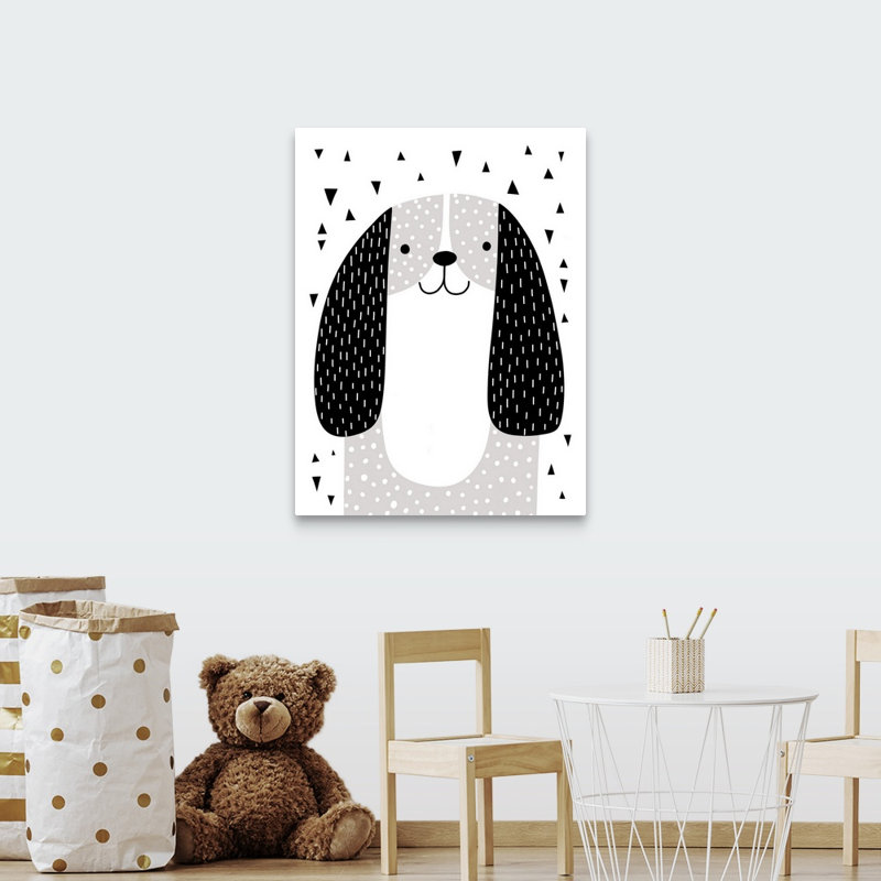 Art à motif mixte pour chien Sheard, Toile tendue, H 40 po x l 30 po x P 1,25 po