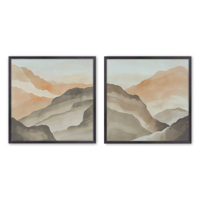 Amber Horizons, ensemble de 2 impressions sur toile,